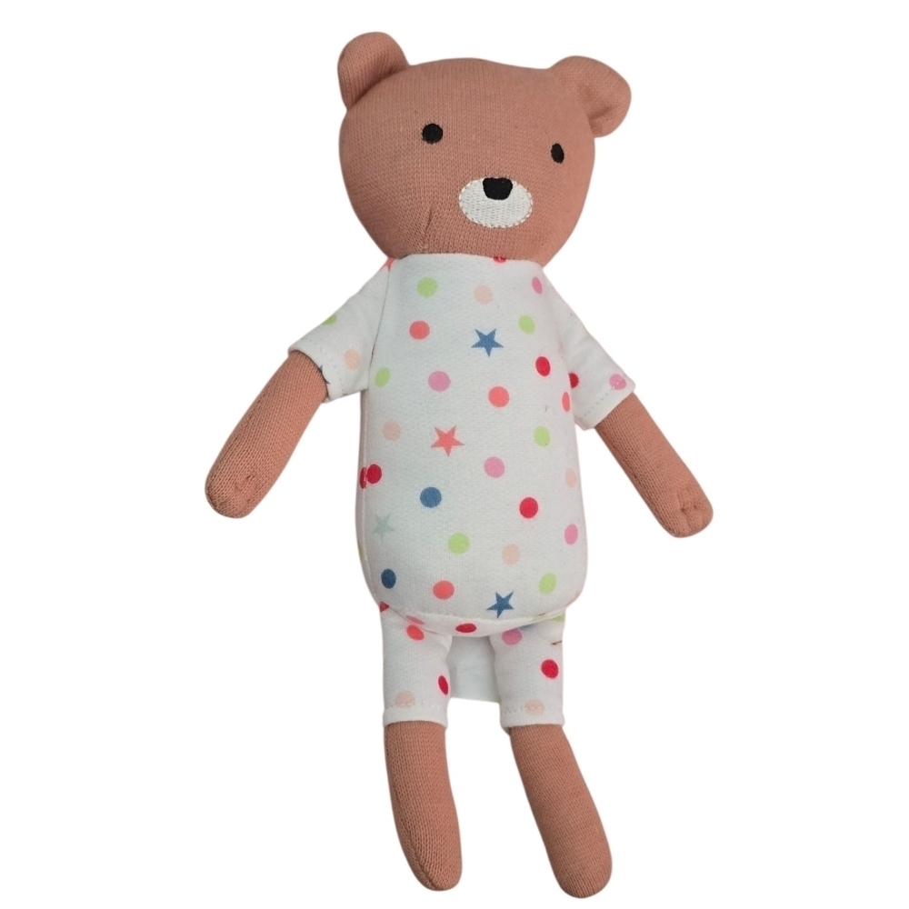 Pillowfort Brown Teddy Bear with Colorful Star Outfit